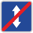 Дорожный знак 5.9 «Конец реверсивного движения» (металл 0,8 мм, II типоразмер: сторона 700 мм, С/О пленка: тип А инженерная)